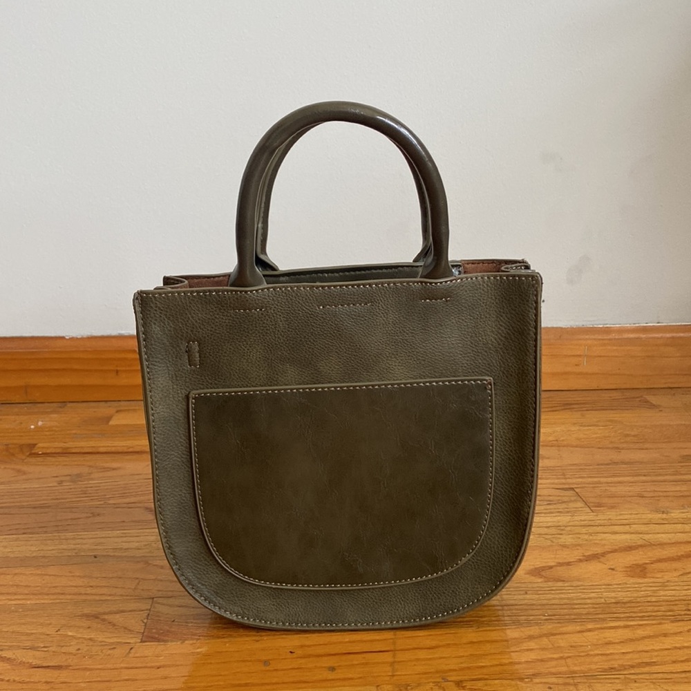 Brand new olive leather handbag Anthropologie